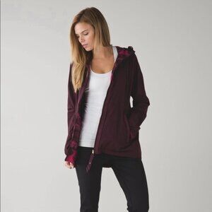 LULULEMON Rain for Daze Jacket reversible Bordeaux Drama / Pigment Windbreaker N